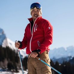 Polarowa kurtka – Czerwon. Czerwone kurtki męskie FEROCE, m, bez wzorów, z polaru, bez ramiączek, bez kaptura. Za 235.53 zł.