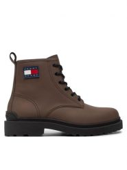 Tommy Jeans Trapery EM0EM01447 Brązowy. Brązowe buty zimowe męskie Tommy Jeans, bez wzorów, z jeansu, bez obcasa, bez zapięcia. Za 429.99 zł.