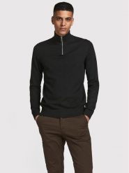 Jack & Jones Sweter Emil 12189339 Czarny Regular Fit. Czarne kardigany męskie Jack & Jones, m, bez wzorów, z bawełny, bez ramiączek. Za 169.99 zł.