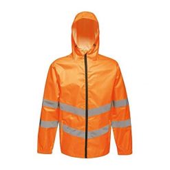 Kurtka Odblaskowa Unisex Dla Dorosłych HiVis Łatwe Pakowanie. Brązowe kurtki męskie Regatta, xl, bez wzorów, sportowe, bez ramiączek, bez kaptura. Za 141.99 zł.