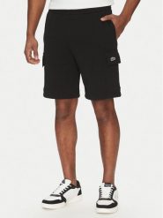 Lacoste Szorty sportowe GH9743 Czarny Regular Fit. Czarne szorty sportowe męskie Lacoste, bez wzorów, z bawełny, sportowe. Za 259.99 zł.