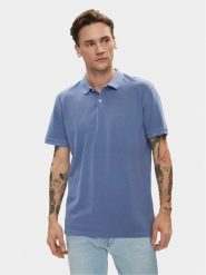 Lee Polo 112349954 Niebieski Regular Fit. Niebieskie koszulki polo męskie Lee, m, bez wzorów, z bawełny, bez kołnierzyka, bez ramiączek. Za 139.99 zł.