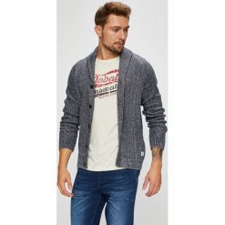 Jack & Jones - Kardigan. Szare kardigany męskie Jack & Jones, z bawełny, z krótkim rękawem. W wyprzedaży za 149.90 zł.