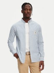 Robe di Kappa Koszula Nuno 63128NW Niebieski Regular Fit. Niebieskie koszule męskie Robe di Kappa, m, bez wzorów, z bawełny, bez kołnierzyka, bez ramiączek. Za 259.99 zł.
