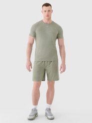 4F Spodenki treningowe szybkoschnące męskie - khaki XXL. Brązowe szorty sportowe męskie 4f, bez wzorów, z dzianiny, sportowe. Za 59.99 zł.