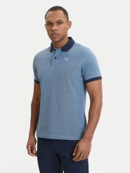 Barbour Polo Essential MML0628NY91 Niebieski. Niebieskie koszulki polo męskie Barbour, m, bez wzorów, z bawełny, bez kołnierzyka, bez ramiączek. Za 359.99 zł.
