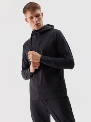 4F Bluza treningowa rozpinana z kapturem męska - czarna XL. Czarne bluzy z kapturem męskie 4f, m, bez wzorów, z dzianiny, z kapturem. W wyprzedaży za 99.99 zł.