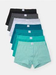 Bokserki 7 pack - zielony. Zielone bokserki męskie Sinsay, l, bez wzorów. Za 59.99 zł.