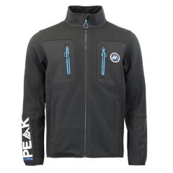 Polar z wstawkami z softshellu Peak Mountain Candy. Czarne bluzy z polaru męskie Peak Mountain, m, bez wzorów, z polaru, eleganckie, bez ramiączek, bez kaptura. W wyprzedaży za 315.00 zł.