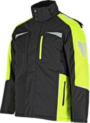 Kurtka robocza ocieplana męska odpinany kaptur wydłużony tył odblaskowe nadruki wytrzymała Oxford RONIN J XL. Kurtki męskie Stalco, m, bez wzorów, bez ramiączek, bez kaptura. Za 228.43 zł.