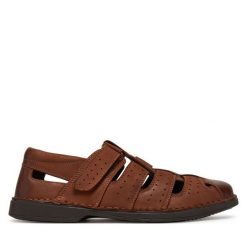 Sandały Go Soft. Brązowe sandały męskie GO SOFT, bez zapięcia. Za 199.99 zł.