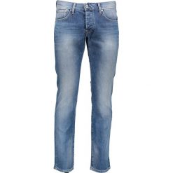 Dżinsy "Cane 11 OZ" - Straight fit - w kolorze niebieskim. Niebieskie jeansy męskie Denim Special, z aplikacjami, klasyczne. W wyprzedaży za 189.95 zł.