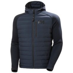 Kurtka puchowa Helly Hansen Arctic Ocean Hybrid. Niebieskie kurtki męskie Helly Hansen, bez wzorów, z puchu, sportowe, bez ramiączek, bez kaptura. W wyprzedaży za 625.50 zł.