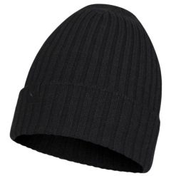 Czapka dla dorosłych Buff Norval Merino Hat Beanie. Czarne czapki męskie Buff, na zimę, bez wzorów, z wełny, sportowe. Za 219.90 zł.