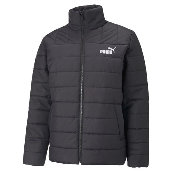 Kurtka Puma Ess Padded, Mężczyźni. Czarne kurtki męskie Puma, l, bez wzorów, z poliesteru, sportowe, bez ramiączek, bez kaptura. Za 349.00 zł.