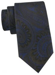 Krawat Męski - Angelo di Monti - Czarny, Niebieskie Akcenty. Niebieskie krawaty i muchy męskie Angelo di Monti, bez wzorów, z tkaniny, eleganckie. Za 45.00 zł.