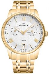 Zegarek męski Appella L70008.1163QF złoty. Żółte zegarki męskie Appella, złote. Za 1,580.00 zł.