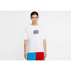 Koszulka sportowa męska Nike Air Jordan Sport Dna. Białe t-shirty sportowe męskie Nike, m, bez wzorów, z bawełny, sportowe, bez ramiączek. Za 277.00 zł.