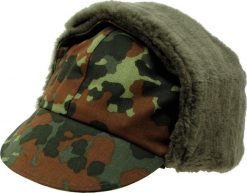 Kurtka męska Demobil Niemiecka czapka zimowa wojskowa - flecktarn 56. Kurtki męskie Demobil, na zimę, m, bez wzorów, militarne, bez ramiączek, bez kaptura. Za 54.00 zł.
