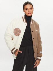 Mercer Amsterdam Kurtka bomber Unisex The All Out Varsity MEAP231007 Beżowy Regular Fit. Brązowe kurtki męskie Mercer Amsterdam, l, bez wzorów, z wełny, bez ramiączek, bez kaptura. Za 1,239.00 zł.