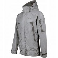 Kurtka z kapturem szara JACK WOLFSKIN ROCKY FOREST LEAF. Szare kurtki męskie Jack Wolfskin, l, bez wzorów, sportowe, bez ramiączek, z kapturem. Za 499.00 zł.