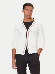 BOSS Kardigan Sardigan 50543472 Biały Relaxed Fit. Białe kardigany męskie Boss, m, bez wzorów, z bawełny, bez ramiączek. Za 899.99 zł.