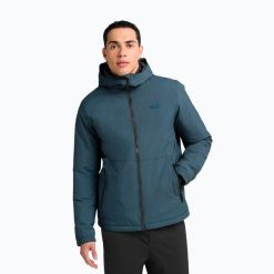 Kurtka przeciwdeszczowa męska Jack Wolfskin Pamir. Niebieskie kurtki męskie Jack Wolfskin, m, bez wzorów, sportowe, bez ramiączek, bez kaptura. Za 679.99 zł.