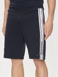 Tommy Hilfiger Szorty sportowe UM0UM03200 Granatowy Regular Fit. Niebieskie szorty sportowe męskie Tommy Hilfiger, bez wzorów, z bawełny, sportowe. Za 199.99 zł.