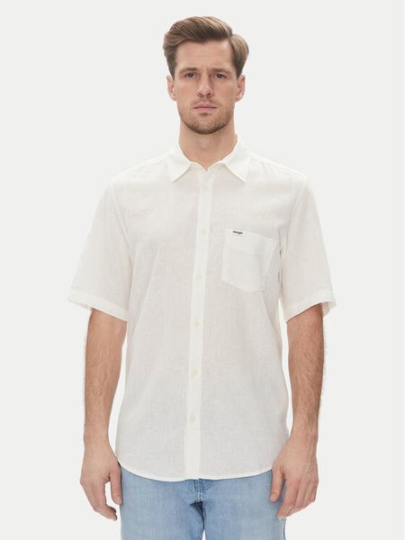 Wrangler Koszula 1 Pkt 112362728 Biały Regular Fit. Białe koszule męskie Wrangler, m, bez wzorów, z bawełny, bez kołnierzyka, bez ramiączek. Za 129.99 zł.