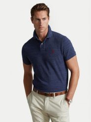Polo Ralph Lauren Polo 710666998005 Niebieski Regular Fit. Niebieskie koszulki polo męskie Polo Ralph Lauren, m, bez wzorów, z bawełny, bez kołnierzyka, bez ramiączek. Za 529.99 zł.
