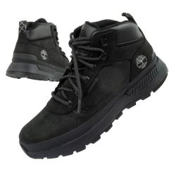 Buty męskie Timberland Field Trekker. Czarne buty trekkingowe męskie Timberland, bez wzorów, z nubiku, sportowe, bez obcasa, bez zapięcia. Za 619.00 zł.
