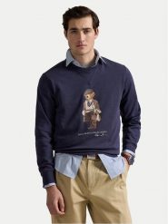 Polo Ralph Lauren Bluza 710980305001 Granatowy Regular Fit. Niebieskie bluzy nierozpinane męskie Polo Ralph Lauren, m, bez wzorów, z bawełny, bez ramiączek, bez kaptura. Za 949.99 zł.
