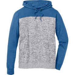 Shirt z długim rękawem i kapturem bonprix szaro-lodowy niebieski melanż. Koszulki męskie z długim rękawem marki bonprix. Za 49.99 zł.