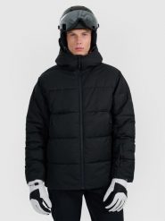 4F Kurtka narciarska membrana 5000 męska - czarna M. Czarne kurtki narciarskie i snowboardowe męskie 4f, na zimę, m, bez wzorów, bez kaptura, narciarskie. Za 499.99 zł.