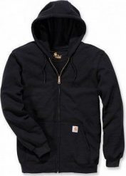 Carhartt Bluza Midweight Hooded ZIP Black. Czarne bluzy nierozpinane męskie Carhartt, m, bez wzorów, bez ramiączek, bez kaptura. Za 265.11 zł.