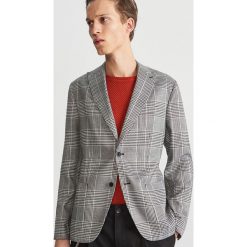 Marynarka w kratę slim fit - Szary. Marynarki męskie marki Reserved. Za 299.99 zł.