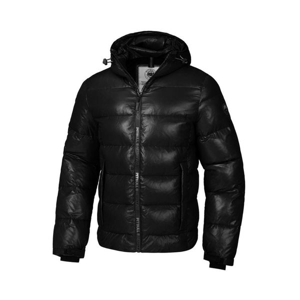 Kurtka zimowa męska Pitbull z kapturem Pepperwood. Czarne kurtki męskie PITBULL, na zimę, l, bez wzorów, bez ramiączek, z kapturem. Za 449.00 zł.