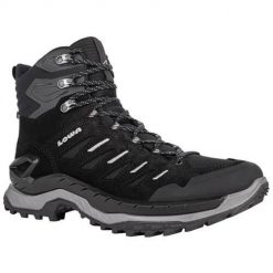 Buty trekkingowe męskie Lowa Innovo Mid Gtx. Czarne buty trekkingowe męskie Lowa, bez wzorów, z materiału, za kostkę, bez zapięcia. Za 957.00 zł.
