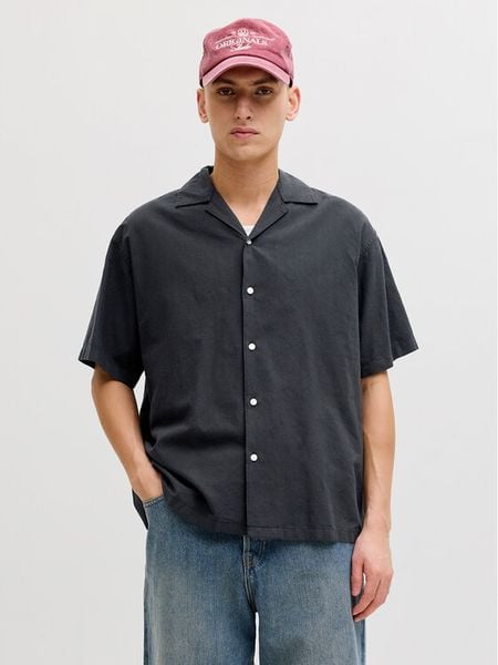 Jack & Jones Koszula Breeze 12288594 Czarny Relaxed Fit. Czarne koszule męskie Jack & Jones, m, bez wzorów, z bawełny, bez kołnierzyka, bez ramiączek. Za 119.99 zł.