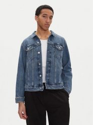 Calvin Klein Jeans Kurtka jeansowa J30J327588 Niebieski Slim Fit. Niebieskie kurtki męskie Calvin Klein Jeans, m, bez wzorów, z bawełny, bez ramiączek, bez kaptura. Za 349.99 zł.