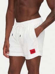 HUGO Szorty sportowe Dominica 50493450 Biały Regular Fit. Białe szorty sportowe męskie Hugo, bez wzorów, z syntetyku, sportowe. Za 159.99 zł.