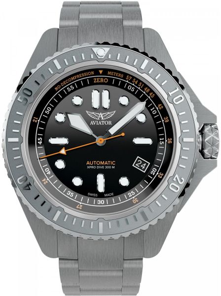 Zegarek męski Aviator V.1.43.0.362.5 srebrny. Szare zegarki męskie Aviator, srebrne. Za 4,490.00 zł.