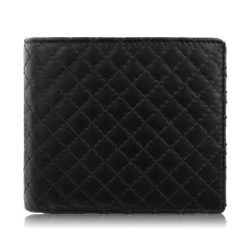 Pikowany skórzany portfel PAOLO PERUZZI AV-06-BL czarny. Czarne portfele męskie Paolo Peruzzi, bez wzorów, z materiału. Za 59.99 zł.
