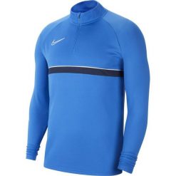 Bluza treningowa męska Nike Drifit Academy 21 Dril. Niebieskie bluzy nierozpinane męskie Nike, m, bez wzorów, sportowe, bez ramiączek, bez kaptura. Za 217.00 zł.