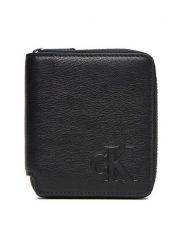 Calvin Klein Portfel Ck Zip Billfold LV04D1077G Czarny. Czarne portfele męskie Calvin Klein, bez wzorów, ze skóry. Za 219.99 zł.