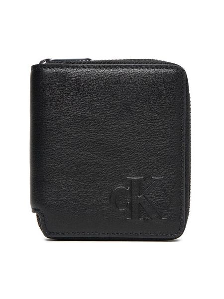 Calvin Klein Portfel Ck Zip Billfold LV04D1077G Czarny. Czarne portfele męskie Calvin Klein, bez wzorów, ze skóry. Za 159.99 zł.