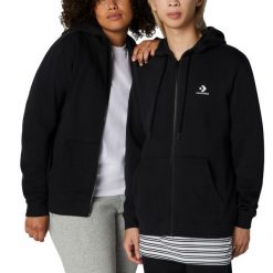 Bluza z Kapturem I Suwakiem Na Całej Długości Go-To Embroidered Star Chevron Ro…. Czarne bluzy z kapturem męskie Converse, l, bez wzorów, z kapturem. Za 272.30 zł.