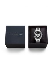Daniel Wellington Zegarek Iconic Chronograph DW00100873 Srebrny. Szare, analogowe zegarki męskie Daniel Wellington, srebrne. Za 1,259.00 zł.
