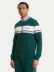 Guess Bluza Z6GQ29 K3212 Zielony Regular Fit. Zielone bluzy rozpinane męskie Guess, l, z aplikacjami, z syntetyku, bez ramiączek, bez kaptura. Za 519.99 zł.