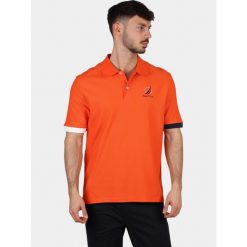 Koszulka polo męska Nautica Pascal. Brązowe koszulki polo męskie Nautica, m, bez wzorów, sportowe, bez kołnierzyka, bez ramiączek. Za 339.00 zł.